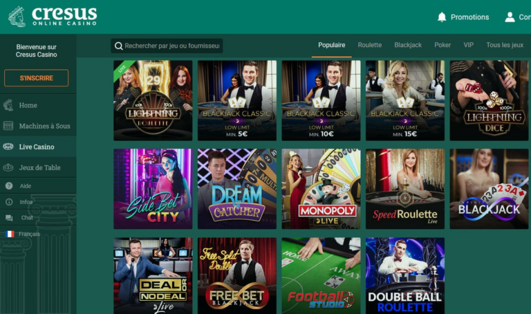 jouez gratuitement en mode démo au cresus casino